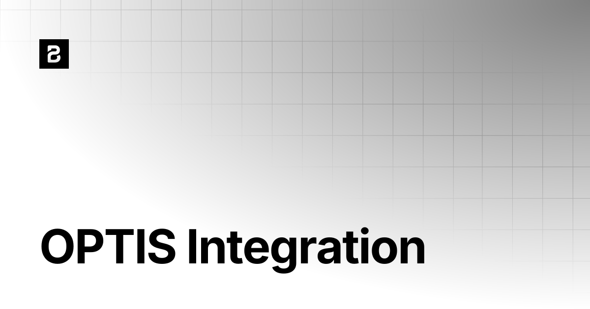 OPTIS Integration | B2Bridge User Guide - Enterprise B2B Ecommerce Solution